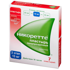 Никоретте пластырь 15мг/16ч саше №7
