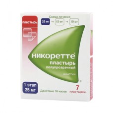 Никоретте пластырь 25мг/16ч саше №7